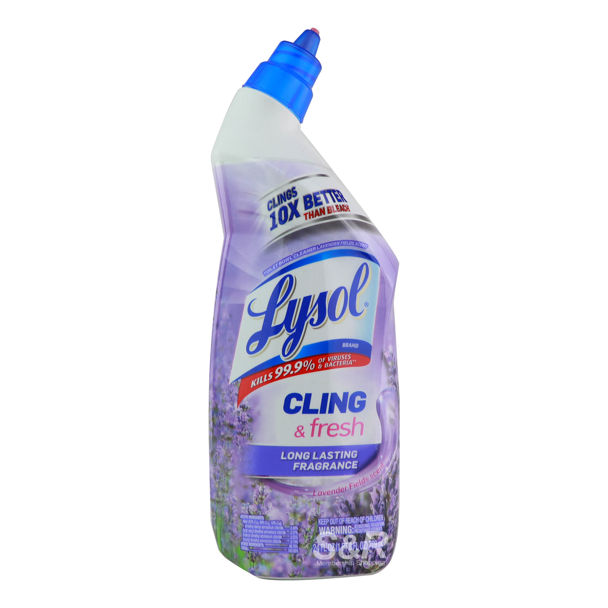 Lysol Cling and Fresh Lavender Fields Scent Toilet Bowl Cleaner 709mL